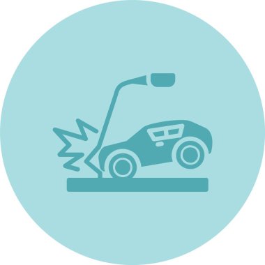 Kaza Otomobili Kabartma Çemberi Grafik Simgesi