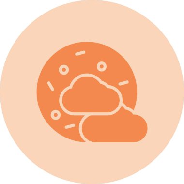 Cadılar Bayramı Ay Kabartma Çemberi Gradyan Simgesi