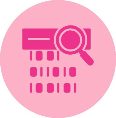 Arama Vektörü Satırı Kabartma Çemberi Gradyan Simgesi