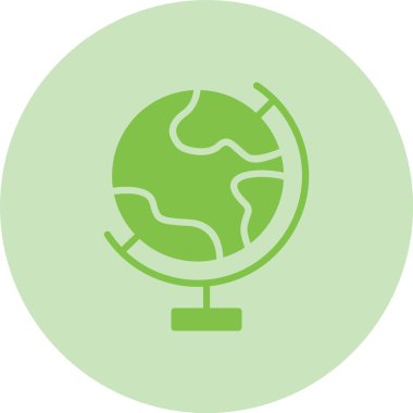 Dünya Kabartma Çemberi Gradyan Simgesi