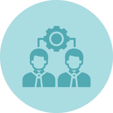 İnsan Kaynakları Kabartma Çemberi Gradyan Simgesi