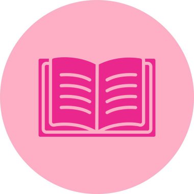 Kitap Kabartma Çemberi Gradyan Simgesi