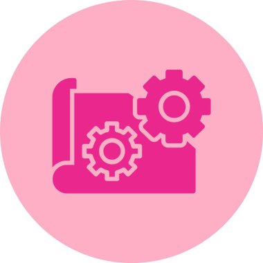 Proje Kabartma Çemberi Gradyan Simgesi