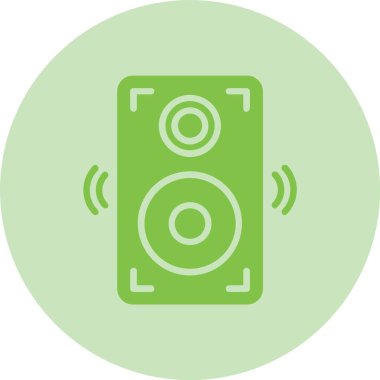 Hoparlör Kabartma Çemberi Gradyan Simgesi