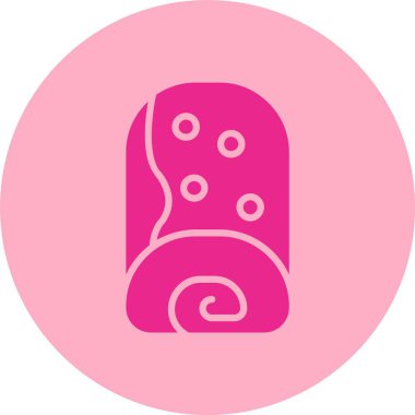 Krem Yuvarlak Kabartma Çemberi Gradyan Simgesi