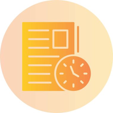 Sınav Vektörü Kabartma Çemberi Gradyan Simgesi