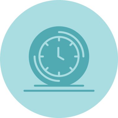 Saat Kabartma Çemberi Gradyan Simgesi