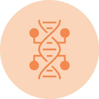 DNA Kabartma Çemberi Gradyan Simgesi