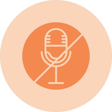 Mikrofon Dilsiz Kabartma Çemberi Gradyan Simgesi