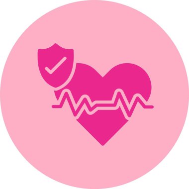 Hayat Sigortası Kabartma Çemberi Gradyan Simgesi