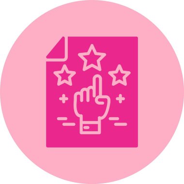 İtibar Kabartma Çemberi Gradyan Simgesi