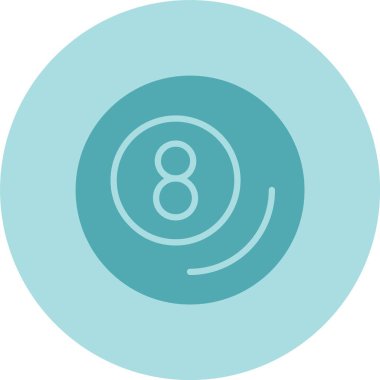 8 Top Kabartma Çemberi Gradyan Simgesi