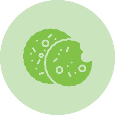 Kurabiyeler Kabartma Çemberi Gradyan Simgesi