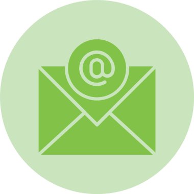 Posta Kabartma Çemberi Gradyan Simgesi