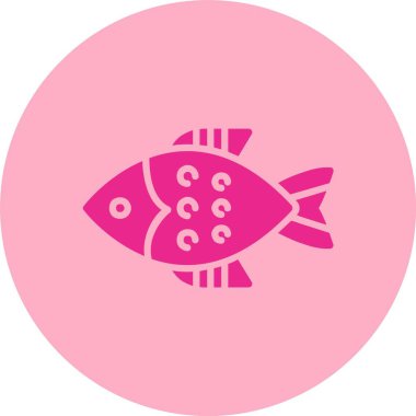 Balık Kabartma Çemberi Gradyan Simgesi