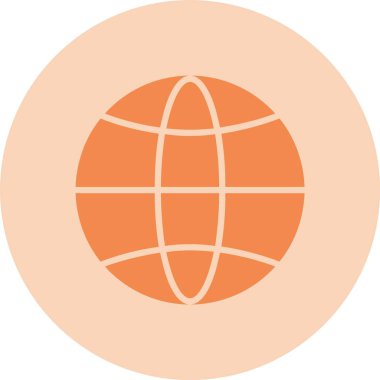 Web Globe Kabartma Çemberi Gradyan Simgesi