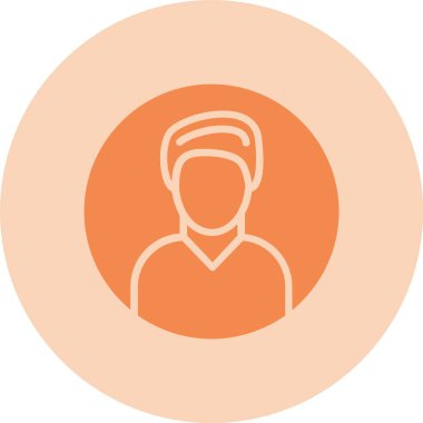 Kullanıcı Kabartma Çemberi Gradyan Simgesi