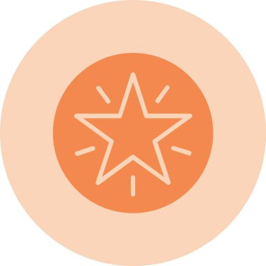 Yıldız Kabartma Çemberi Gradyan Simgesi