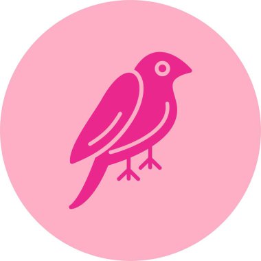 Kuş Kabartma Çemberi Gradyan Simgesi