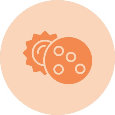 Tutulma Kabartma Çemberi Gradyan Simgesi