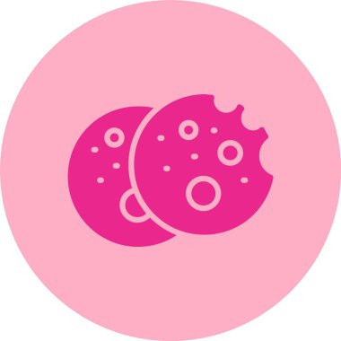 Kurabiyeler Kabartma Çemberi Gradyan Simgesi