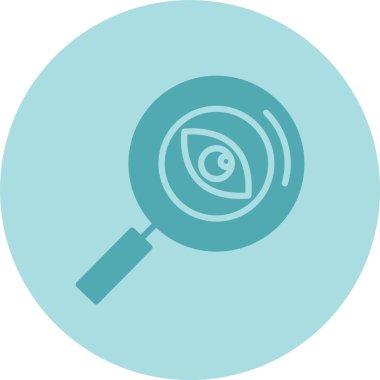 Göz Testi Kabartma Çemberi Gradyan Simgesi