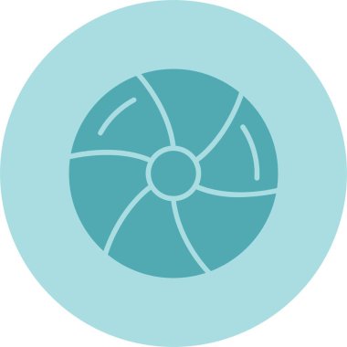 Plaj Topu Kabartma Çemberi Gradyan Simgesi