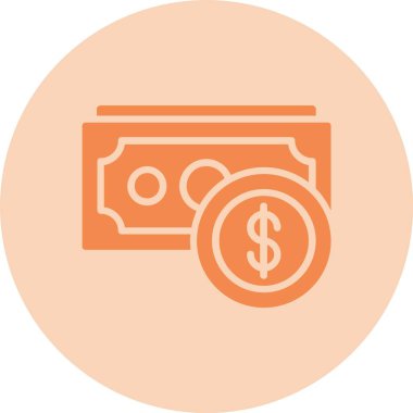 Para Kabartma Çemberi Gradyan Simgesi