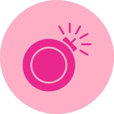 Bomba Kabartma Çemberi Gradyan Simgesi