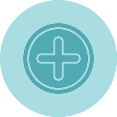 Artı İşaret Çemberi Gradyan Simgesi