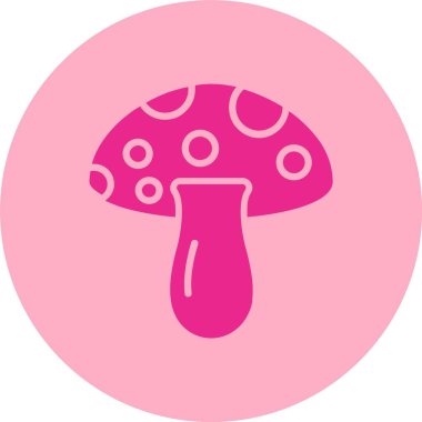 Mantar Kabartma Çemberi Gradyan Simgesi