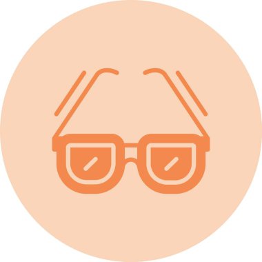 Güneş Gözlüğü Kabartma Çemberi Gradyan Simgesi