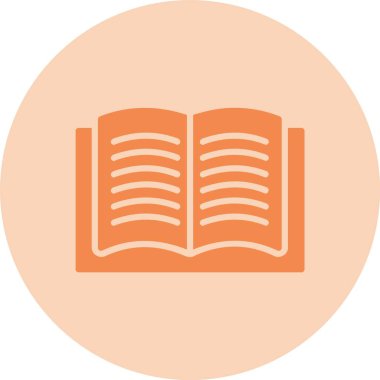 Kitap Kabartma Çemberi Gradyan Simgesi