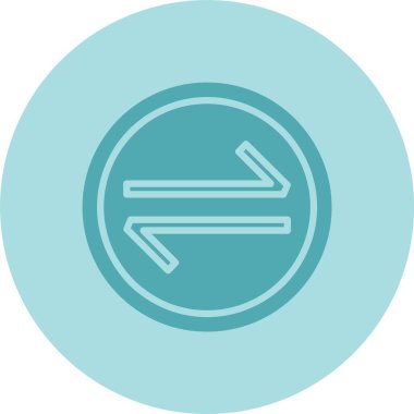 Sağ Sol Ok Kabartma Çemberi Grafik Simgesi