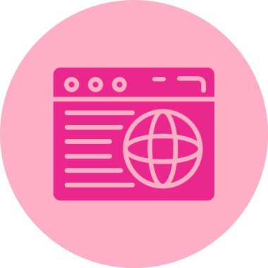 Web Tarayıcı Kabartma Çemberi Gradyan Simgesi