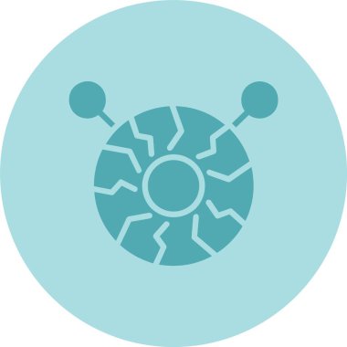 Canavar Kabartma Çemberi Gradyan Simgesi