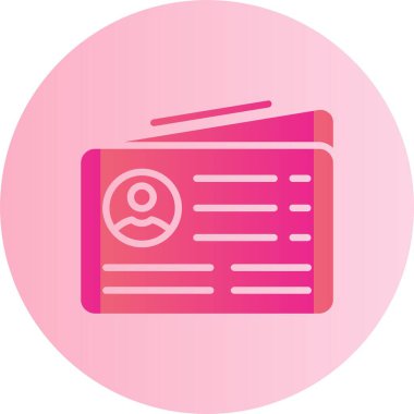 Kartvizit Vektörü Kabartma Çemberi Grafik Simgesi