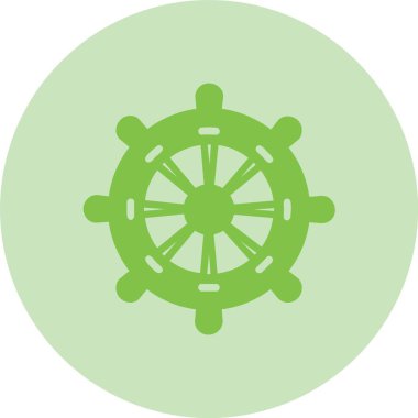 Dümen Kabartma Çemberi Gradyan Simgesi