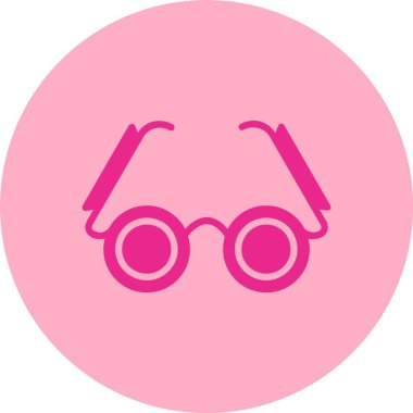 Gözlükler Kabartma Çemberi Gradyan Simgesi