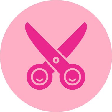 Makas Kabartma Çemberi Gradyan Simgesi