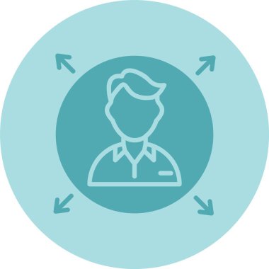 Lider Kabartma Çemberi Gradyan Simgesi