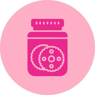 Kurabiye Kavanozu Çember Gradyan Simgesi