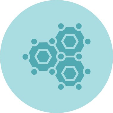 Molekül Kabartma Çemberi Gradyan Simgesi