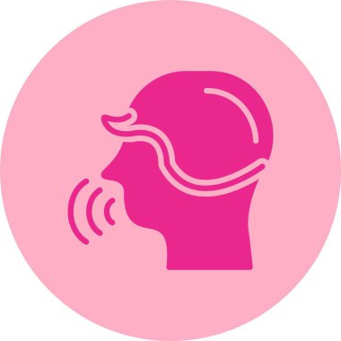 Konuşan Glyph Çember Gradyan Simgesi