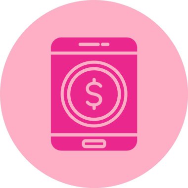 Para Birimi Kabartma Çemberi Gradyan Simgesi