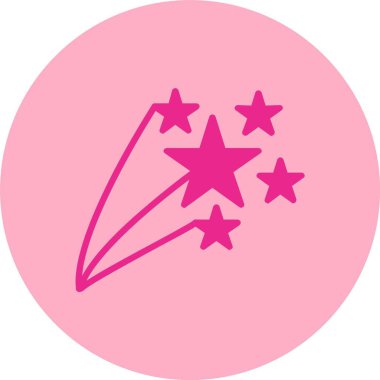 Kayan Yıldız Kabartma Çemberi Gradyan Simgesi