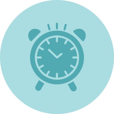 Alarm Saati Kabartma Çemberi Gradyan Simgesi