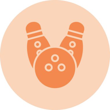 Bowling Kabartma Çemberi Gradyan Simgesi