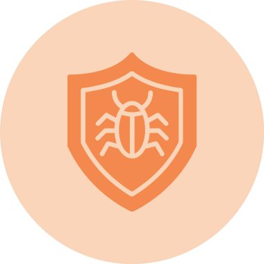 Antivirüs Kabartma Çemberi Gradyan Simgesi