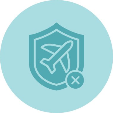 Sigorta Kabartma Çemberi Gradyan Simgesi